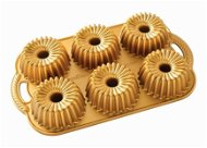 NORDIC WARE Mould for six small bundt cakes BRILLANCE gold - Baking Mould