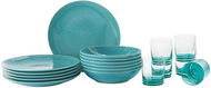 ROSENTHAL MESH COLOURS AQUA 12 pcs + 6 pcs small glasses - Dish Set