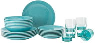 ROSENTHAL MESH COLOURS AQUA 18 ks + 6 ks malých pohárov - Jedálenská súprava