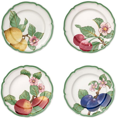 VILLEROY & BOCH FRENCH GARDEN MODERN FRUITS shallow 4 pcs - Set of Plates - Main image