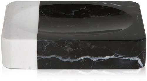 MÖVE BLACK & WHITE marble, 14 cm - Soap Dish - Main image