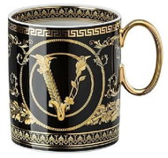 ROSENTHAL VERSACE VIRTUS GALA BLACK Mug with handle - Mug
