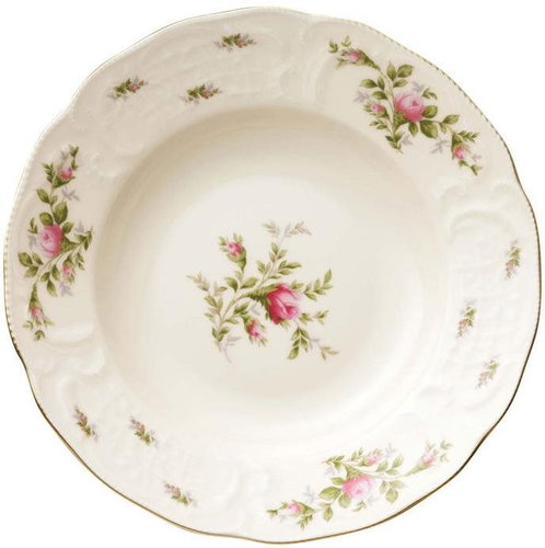 ROSENTHAL SANSSOUCI ELFENBEIN MOOSROSE NEU POLIERGOLD ROMANA, 23 cm - Plate - Main image