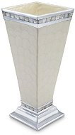 CLASSIC velká hliníková s perleťovou mozaikou, smetanově bílá - Váza