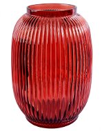 STRIA skleněná, červená, 20 cm - Váza