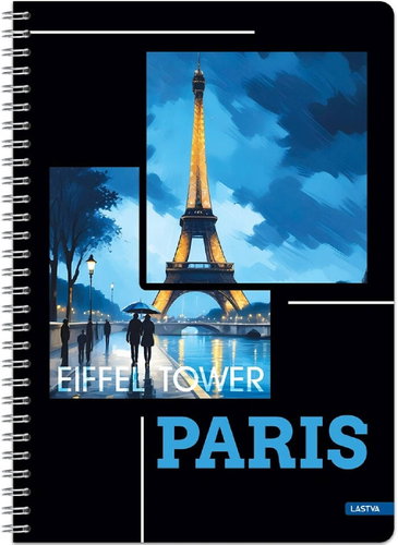 LASTVA Metropolis spirálový A5 linkovaný, 80 listů, Paříž - Poznámkový blok - Hlavní obrázek