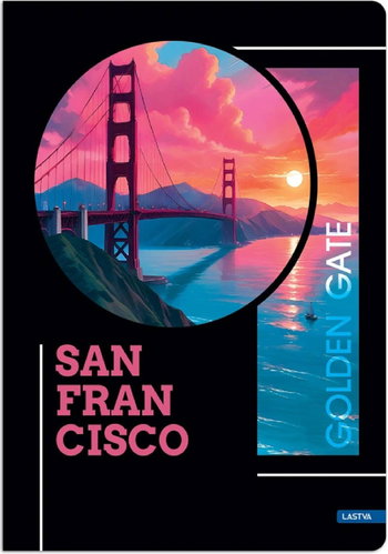 LASTVA Metropolis Notizbuch A4 liniert, 96 Blatt, San Francisco - Notizblock - Hauptbild