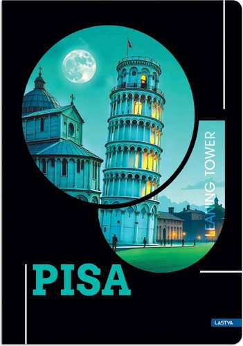 LASTVA Metropolis Notizbuch A4 liniert, 96 Blatt, Pisa - Notizblock - Hauptbild