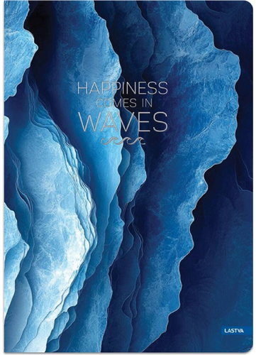 LASTVA Notizbuch A5 liniert, 96 Blatt, Waves 3 - Notizblock - Hauptbild