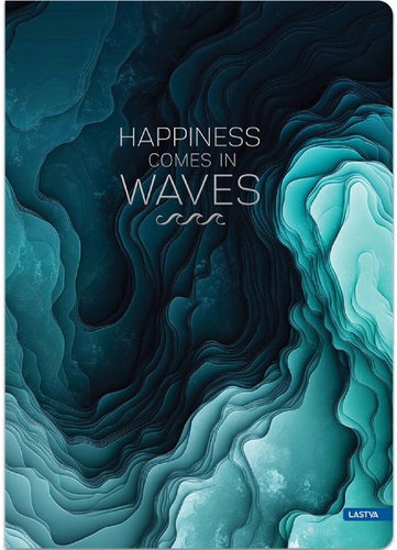 LASTVA Notizbuch A4 liniert, 96 Blatt, Waves 2 - Notizblock - Hauptbild