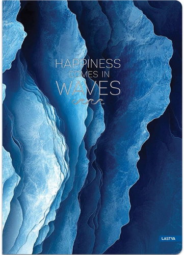 LASTVA Notizbuch A4 liniert, 96 Blatt, Waves 3 - Notizblock - Hauptbild