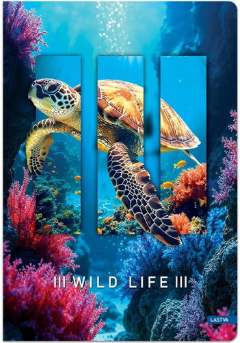 LASTVA Notizbuch A4 liniert, 96 Blatt, Wild life, Schildkröte - Notizblock - Hauptbild