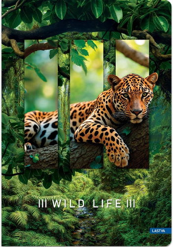 LASTVA záznamová kniha A5 linkovaná, 96 listů, Wild life, tygr - Notepad - Main image