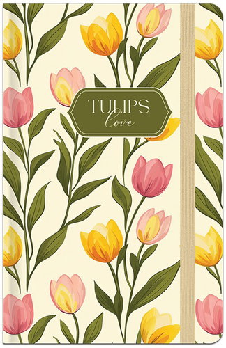 LASTVA Notebook A6 Lined, 96 Sheets, Tulips 1 - Notepad - Main image
