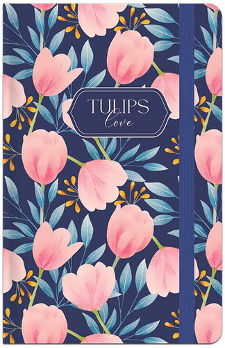 LASTVA záznamová kniha A6 linkovaná, 96 listů, Tulips 3 - Notepad - Main image