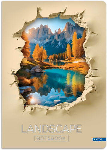 LASTVA Record Book A4 Lined, 96 Sheets, Landscape 3 - Notepad - Main image