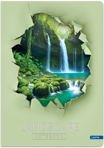 LASTVA A4 Ruled Record Book, 96 Sheets, Landscape 4 - Notepad - Main image