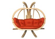 Kasper hanging armchair with stand - red - Hanging Chair
