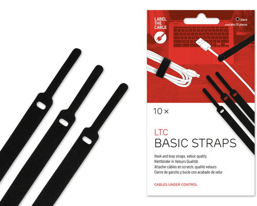 LABEL THE CABLE Cable LTC Basic 1110 black, 10pcs - Cable Organiser - Main image
