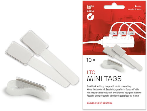 LABEL THE CABLE 2520 Mini WT, 10pcs - Cable Organiser - Main image
