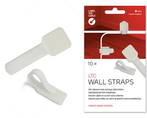 LABEL THE CABLE Wall Straps 3120 Wall WT, 10-pack - Cable Organiser - Main image