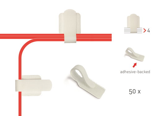 LABEL THE CABLE Wall Straps PRO 3120 Wall WT, 50-pack - Cable Organiser - Main image