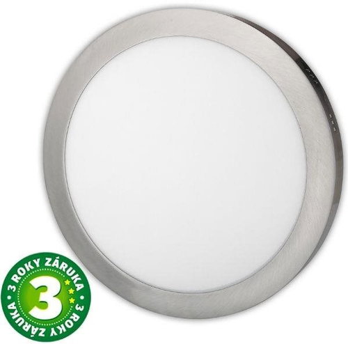 Avide LED panel 24W daylight round matt chrome - LED Panel - Main image