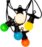 Avide Outdoor light chain with 10 coloured bulbs, 5m 6W warm light colour - Light Chain