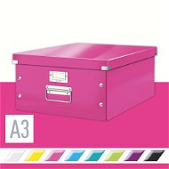 Leitz WOW Click & Store A3 36.9 x 20 x 48.2cm, Pink - Archive Box