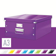 Archivační krabice LEITZ WOW Click & Store A3 36.9 x 20 x 48.2 cm, purpurová - Archivační krabice