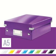 Archivační krabice LEITZ WOW Click & Store A5 22 x 10 x 28.2 cm, purpurová - Archivační krabice