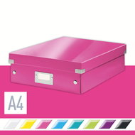 Leitz WOW Click & Store A4 28.1 x 10 x 37cm, Pink - Archive Box