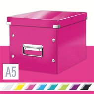 Archivační krabice LEITZ WOW Click & Store A5 26 x 24 x 26 cm, růžová - Archivační krabice