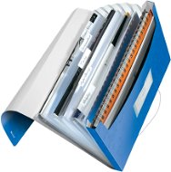 Document Folders LEITZ WOW A4 with compartments blue - Desky na dokumenty