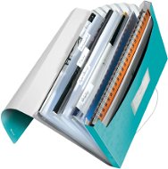 Desky na dokumenty LEITZ WOW A4 s přihrádkami ledově modrá - Desky na dokumenty