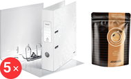 LEITZ 180° WOW A4 80 mm white, pack of 5 + AlzaCafé as a gift - Arch Folder
