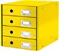 Leitz Click & Store WOW, 4-dielny, žltý - Zásuvkový box