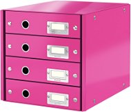 Leitz Click & Store WOW, 4 részes, rózsaszín - Fiókos doboz