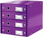 Leitz Click & Store WOW Aufbewahrungsbox - 4-teilig - lila - Schubladenbox