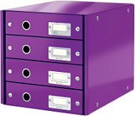 Leitz Click & Store WOW, 4-dielny, purpurový - Zásuvkový box