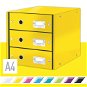 Leitz Click & Store WOW, 3-dielny, žltý - Zásuvkový box