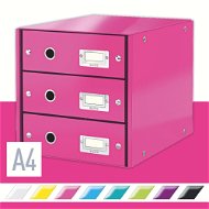 Leitz Click & Store WOW, 3-részes, rózsaszínű - Fiókos doboz
