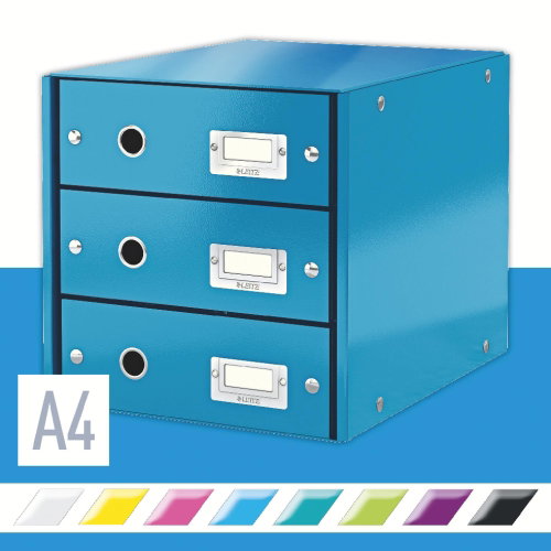 LEITZ Click & Store WOW, 3-teilig, blau - Schubladenbox - Hauptbild