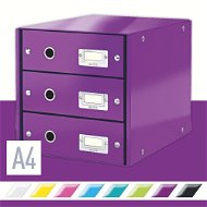 Leitz Click & Store WOW, 3-dielny, purpurový - Zásuvkový box
