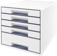 Leitz WOW CUBE, 5 Drawers, White-grey - Drawer Box