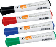 NOBO Glide Drywipe, bunt gemischt - 4er-Pack - Marker