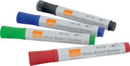 NOBO Glass Whiteboard Markers, vegyes színek - 4 darabos csomag - Marker