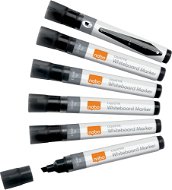 NOBO Liquid Ink Whiteboard Pens Chisel Tip, fekete - 10 db-os kiszerelés - Marker