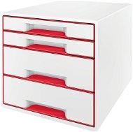 LEITZ WOW CUBE bielo-červená - Zásuvkový box