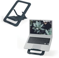 LEITZ ERGO Aluminium Ultra-Flat Adjustable Laptop Stand, grey - Laptop Cooling Pad